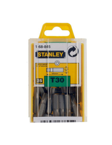Stanley 1-68-845, set 25 biti, 25 mm, 1/4", TX30, fixare C6.3