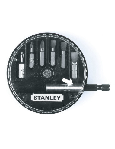 Stanley 1-68-635, Set 6 biti, 25 mm, 1/4", SL si PH, include adaptor magnetic pentru biti