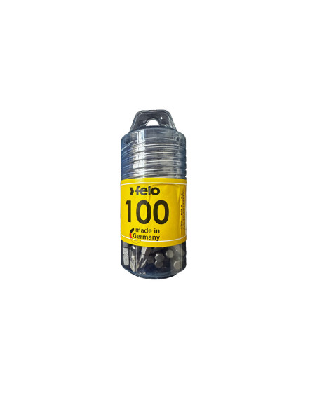 Blister set de 100 biti PZ 2, in tub, Felo 02102117
