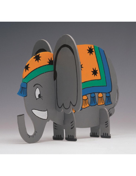 Pebaro 347S, Sablon din lemn, elefant, pentru traforaj, dimensiunea A4