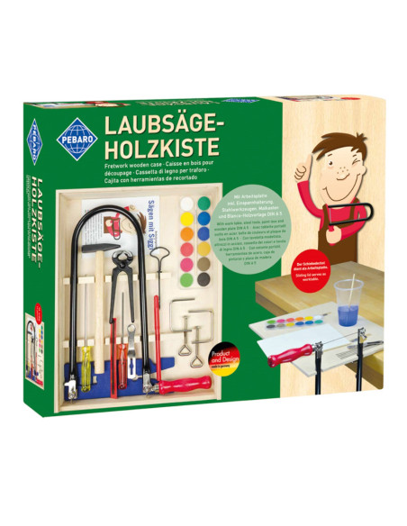 Pebaro 429S, Set traforaj, masa de taiat cu locas de fixare, sablon din placaj + alte accesorii
