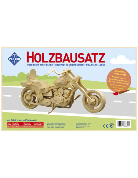 Pebaro 868/2, Kit constructie din lemn, motocicleta, 96 piese