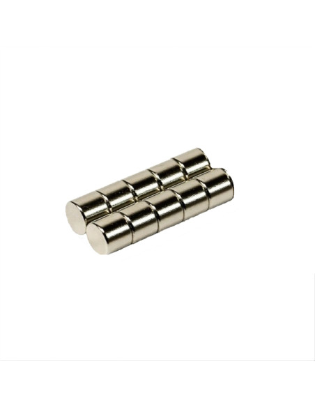 Pebaro 20929, Set 10 magneti neodim disc, N48, dimensiuni 6x5mm