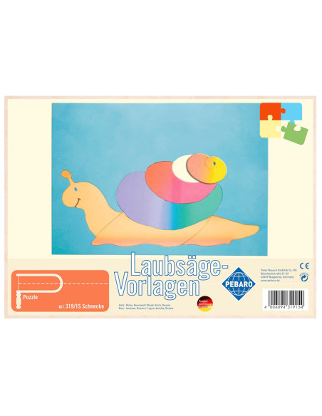 Pebaro 319/1S, Sablon din lemn, melc, pentru traforaj, dimensiunea A4