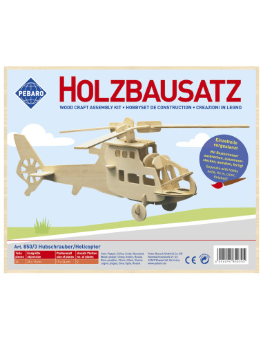 Pebaro 850/3, Kit constructie din lemn, elicopter, 24 piese
