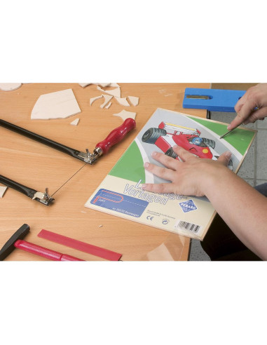 Pebaro 358S, Sablon din lemn, masina de politie, pentru traforaj, dimensiunea A4