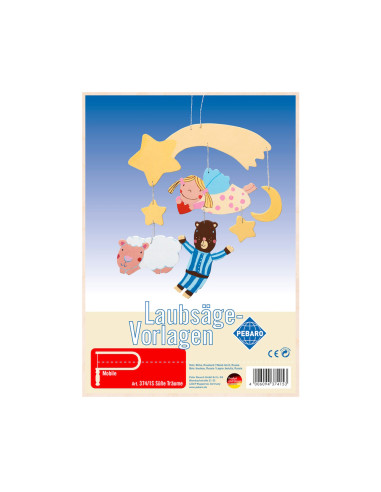 Pebaro 374/1S, Sablon din lemn, sweet dreams, pentru traforaj, dimensiunea A4