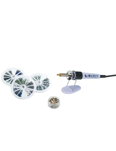 Pebaro 0259, Set complet pentru decorare cu strasuri si nituri, include 440 de pietricele decorative + alte accesorii