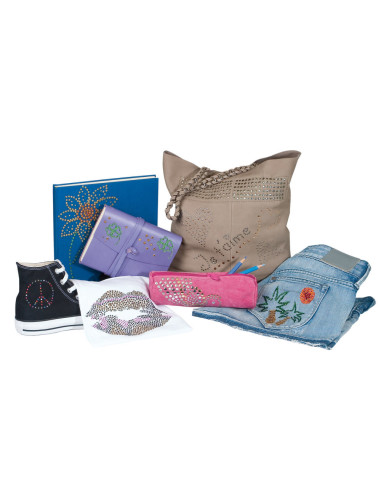 Pebaro 0259, Set complet pentru decorare cu strasuri si nituri, include 440 de pietricele decorative + alte accesorii