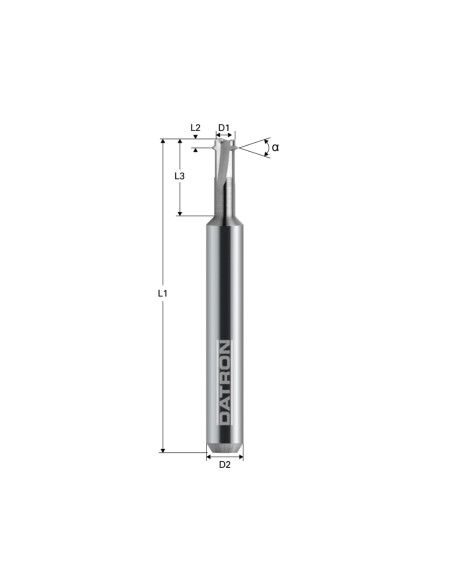 Freza pentru filetare 3 caneluri, Datron 0068454, 4.4x2.0x6.0mm