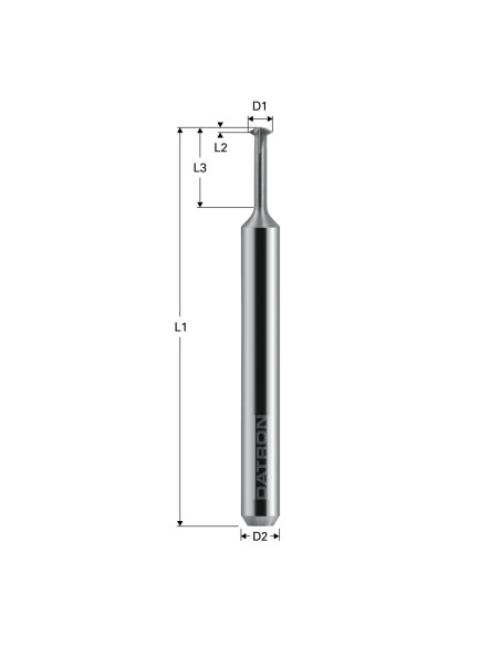 Freza pentru filetare 4 caneluri, Datron 0068419, 1.4x0.10x3.0mm