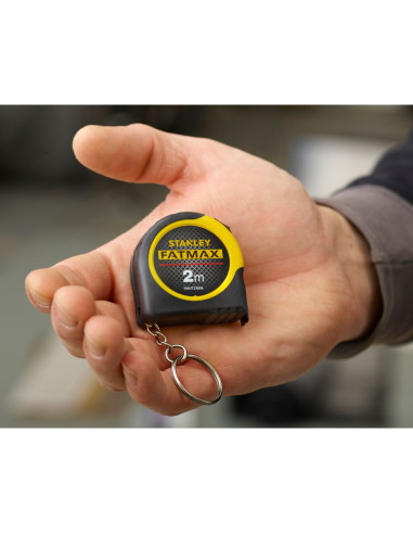 Stanley FMHT1-33856, ruleta tip breloc FatMax 2m, Tru-Zero, buton de blocare a lamei Slide LockTM, 2m x 13mm, blister