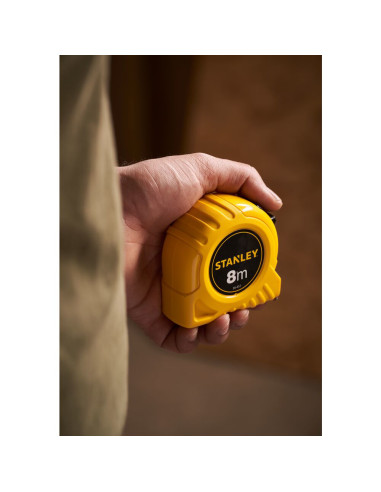 Stanley 1-30-457, ruleta clasica 8m, protectie Tylon, tru-zero, 8m x 25mm