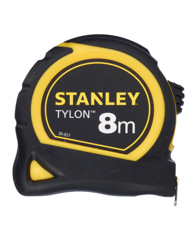 Stanley 1-30-657, ruleta Tylon 8m, tru-zero, protectie din cauciuc, anti-alunecare, 8m x 25mm