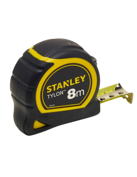 Stanley 1-30-657, ruleta Tylon 8m, tru-zero, protectie din cauciuc, anti-alunecare, 8m x 25mm