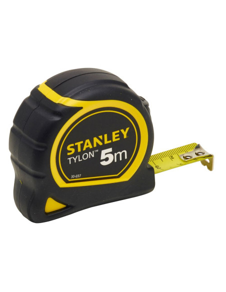 Stanley 1-30-697, ruleta Tylon 5m, tru-zero, protectie din cauciuc, anti-alunecare, 5m x 19mm