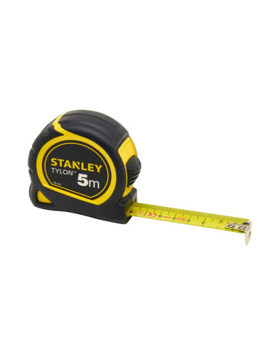 Stanley 1-30-697, ruleta Tylon 5m, tru-zero, protectie din cauciuc, anti-alunecare, 5m x 19mm