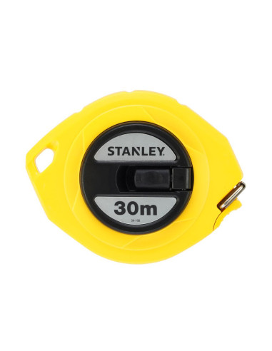 Stanley 0-34-108, ruleta inchisa cu banda de otel 30m, carlig pliabil, lama protejata, manivela pentru mulinare, 30m x 10mm, bli