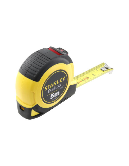 Stanley STHT36803-0, ruleta tylon cu dubla blocare 5m, acoperire Tylon, maner ergonomic, 5m x 19mm, blister