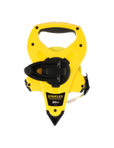 Stanley 2-34-772, ruleta deschisa cu banda din fibra de sticla 30m, PowerWinder, carlig tru-zero, mulinare rapida, 30m x 12.7mm 2