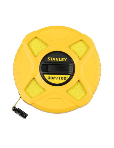 Stanley 0-34-262, ruleta inchisa cu banda de fibra de sticla 30m, tru-zero, vizibilitate ridicata, 30m x 13 mm, blister