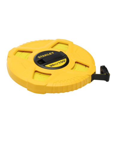 Stanley 0-34-262, ruleta inchisa cu banda de fibra de sticla 30m, tru-zero, vizibilitate ridicata, 30m x 13 mm, blister