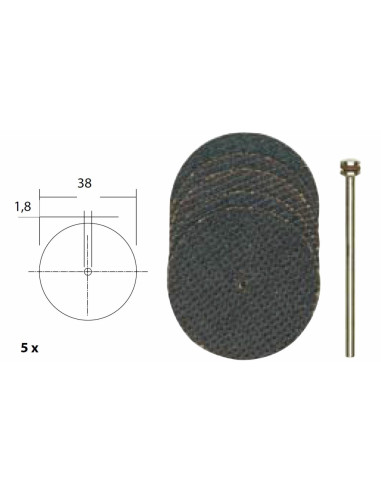 Set 5 discuri din oxid de aluminiu, 38mm, Proxxon 28818