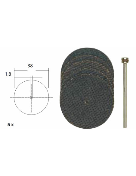 Set 5 discuri din oxid de aluminiu, 38mm, Proxxon 28818