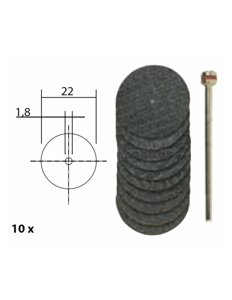 Set discuri debitoare din oxid de aluminiu, 22mm, 10 buc, Proxxon 28808