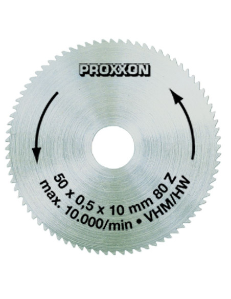 Disc debitor din carbid, 50mm, 80 dinti, Proxxon 28011