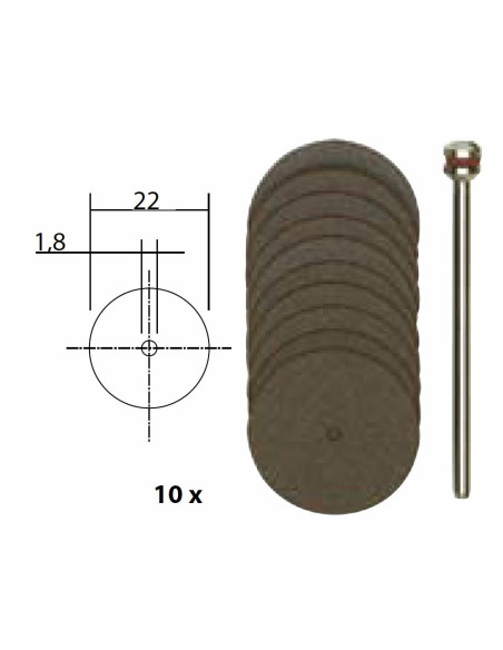 Set discuri debitoare din corindon, 22mm, 10 buc, Proxxon 28810