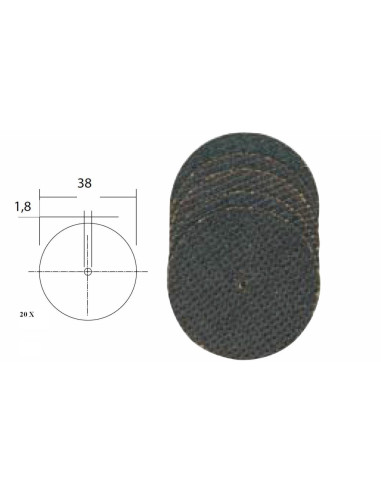 Set 20 discuri din oxid de aluminiu, 38mm, Proxxon 28819