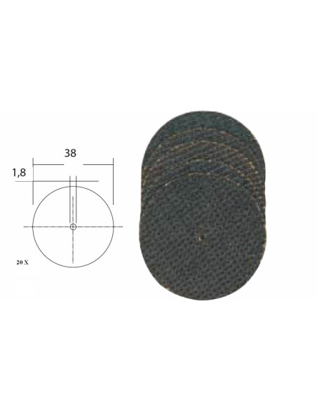 Set 20 discuri din oxid de aluminiu, 38mm, Proxxon 28819