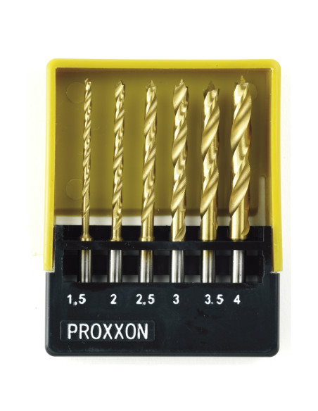 Set burghie HSS cu pin pentru centrare, Proxxon 28876