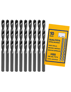 Set 10 burghie HSS, DIN 338, 0.5mm