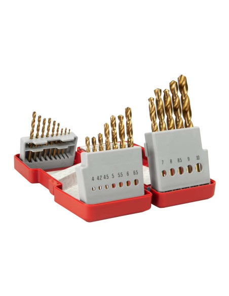 SKIL 2610S00918 set 21 burghie HSS, varf de 135°, pentru gaurire in otel, lemn si plastic