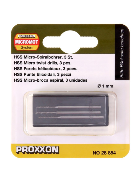 Set 3 burghie HSS, 1.0mm, Proxxon 28854