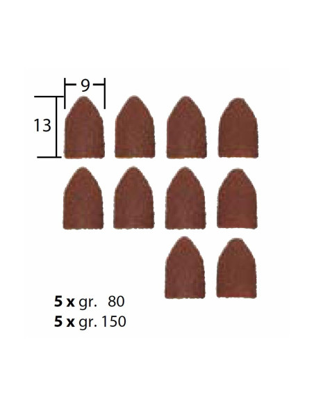 Set tamburi conici, din corindon, 9x13mm, GR80 si GR150, Proxxon 28989