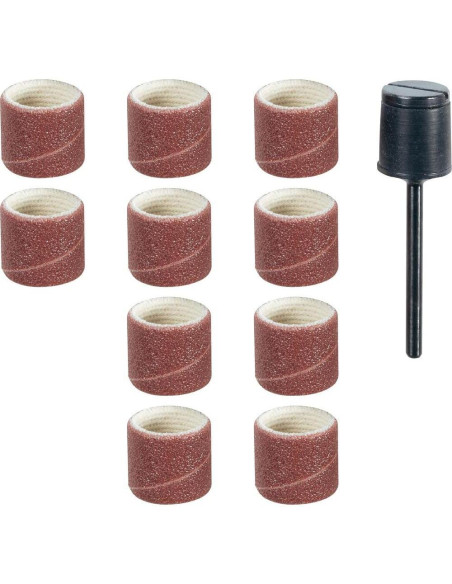 Set ax si 10 tamburi din corindon pentru slefuire, 14mm, GR120, Proxxon 28978