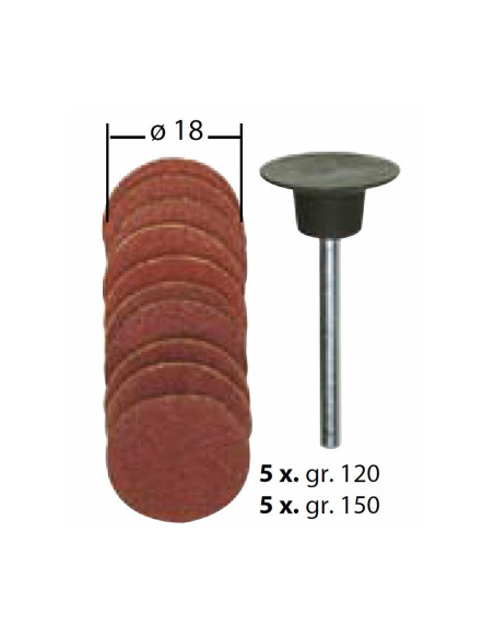 Set suport si discuri din corindon, 18mm, GR120 si GR150, Proxxon 28982