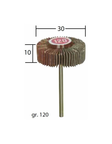 Perie abraziva cu tija, ax 3mm, 30x10mm, GR120, Proxxon 28985