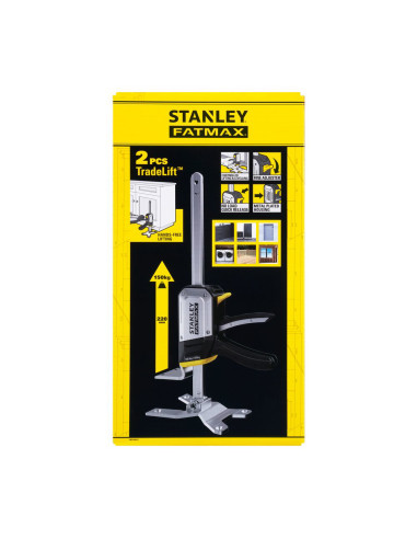Stanley FMHT83552-1, Set doua menghine Fatmax TradeLift, capacitate 150kg, deschidere max. 220mm, sistem de blocare rapida