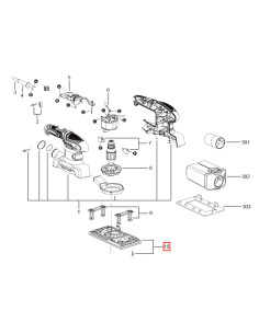 SKIL 2826644001, Kit placa de baza pentru slefuitorul cu vibratii 7362
