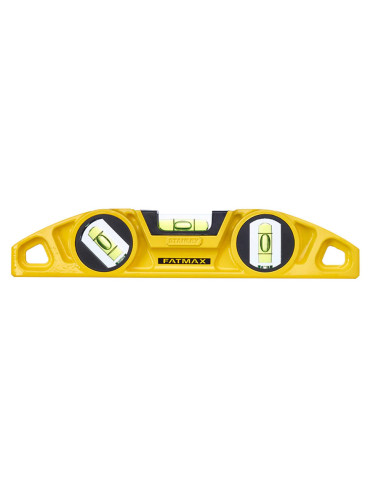 Stanley 0-43-603, nivela magnetica fatmax torpedo din aluminiu, 23 cm, 3 fiole, blister