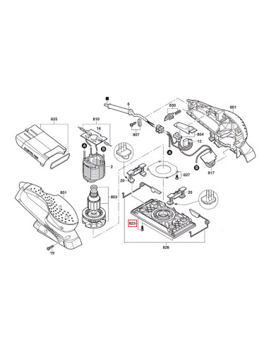 SKIL 2610398584, Placa de baza pentru slefuitorul cu vibratii SKIL 7361