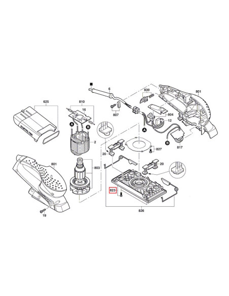 SKIL 2610398584, Placa de baza pentru slefuitorul cu vibratii SKIL 7361