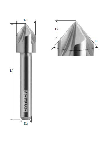 Freza tesire 4 caneluri, 6.0x6mm, 0068479A