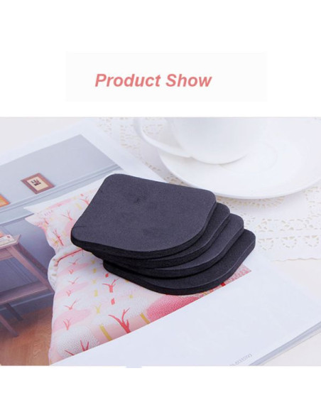 Set 4 suporti antivibratii pentru masinile de spalat sau mobilier din spuma EVA, Negru, 7.7 x 7.7 x 0.7 cm
