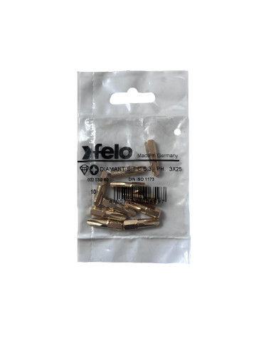 Set 10 biti Felo, seria Diamantati profil Philips, C6.3, PH3, 25mm