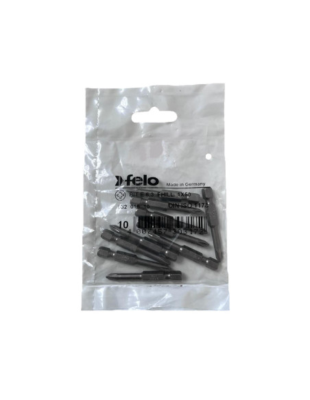 Set 10 biti Felo, seria Industrial profil Philips, E6.3, PH1, 50mm
